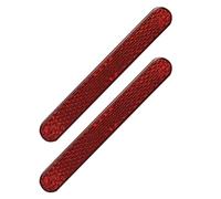 Seefey Mini catadiottro per moto, 100 x 13 x 7 mm, 2 pezzi E4 riflettore posteriore, riflettore posteriore per moto, autoadesivo, omologato