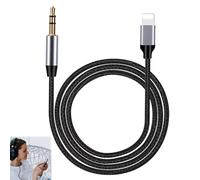 Seefey Presa jack per iPhone, cavo ausiliario per auto, compatibile con iPhone 14/13/12/11/XS/XR/8/7/iPad/SE/Pro, adattatore jack con cavo AUX da 1 metro da 3,5 mm maschio