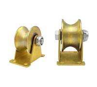 SEEHA Ruota scanalata a U da 2/4 Pezzi, Ruota Rigida for impieghi gravosi, carico Massimo di Una Singola Ruota 1000 kg, for Binario invertito, saracinesca, Porte scorrevoli(2 PCS 2in/49mm)