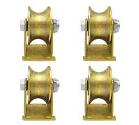 SEEHA Ruota scanalata a U da 2/4 Pezzi, Ruota Rigida for impieghi gravosi, carico Massimo di Una Singola Ruota 1000 kg, for Binario invertito, saracinesca, Porte scorrevoli(4 PCS 2in/49mm)