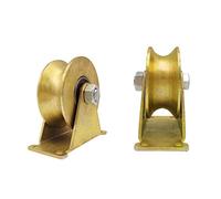 SEEHA Ruota scanalata a U da 2/4 Pezzi, Ruota Rigida for impieghi gravosi, carico Massimo di Una Singola Ruota 1000 kg, for Binario invertito, saracinesca, Porte scorrevoli(2 PCS 3in/77mm)