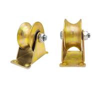 SEEHA Ruota scanalata a U da 2/4 Pezzi, Ruota Rigida for impieghi gravosi, carico Massimo di Una Singola Ruota 1000 kg, for Binario invertito, saracinesca, Porte scorrevoli(2 PCS 2.5in/60mm)