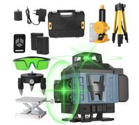 Seeiswork 1 Set Il livello laser 4D a 16 linee è 360 ° livellamento automatico e regolabile L'utensile di livello laser verde per la costruzione Blue