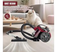 Seeiswork 2600W Contenitore senza sacco Aspirapolvere Collettore di polveri Utensile elettrico Aspirapolvere senza fili per uso domestico per pavimenti duri Tappeto Capelli 2600W EU