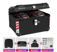 Seeiswork 45L/57L/68L Universale Top Case Moto Coda Box Tronco Deposito Bagagli Custodia rigida Portapacchi posteriore con serratura Impermeabile