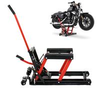 Seeiswork 680KG/ 1500lbs Piattaforma di sollevamento per moto Martinetto di sollevamento per moto Tavolo di sollevamento per moto Telaio della piattaforma di riparazione idraulica Red 680KG
