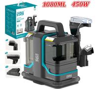 Seeiswork Aspirapolvere umido e secco 15Kpa Pulitore portatile per tappeti per divani con filo Doppia testa della spazzola Macchina per la pulizia dei tessuti macchiati 450W Black