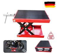 Seeiswork Piattaforma di sollevamento per moto da 1100 libbre Manutenzione per motocicli Telaio di sollevamento, Manutenzione della staffa del telaio di parcheggio, Piattaforma di sollevamento Red