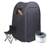 Seeiswork Sauna a vapore portatile per interni SPA domestico Tenda per sauna personale per tutto il corpo con sedia pieghevole Temperatura Tempo Controllo remoto