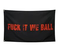Seekamit Fuck It We Ball Flag Black Cool Funny Flags for College Dorm Room Guys Girls Wall Meme Flags Banner 3x5 Ft Bedroom Man Cave Indoor Outdoor Garden Decor