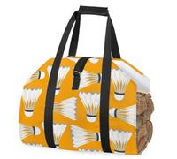 SEEKJOYS Borsa per legna da ardere con motivo badminton, robusta borsa per il trasporto di legna da ardere, per sport e badminton, resistente, per barbecue e campeggio, Multi, L