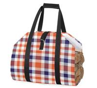 SEEKJOYS Borsa per legna da ardere con motivo retrò a forma di pesce, robusta borsa per il trasporto di legna da ardere, colore a forma di pesce, resistente, per barbecue e campeggio, Multi, L