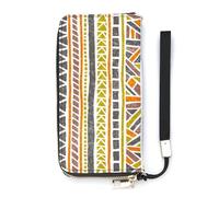 SEEKJOYS Portafoglio da donna con motivo giraffa animale, grande, porta carte, pochette elegante con cinturino da polso, borsa lunga da donna per carte, monete, Simboli dell'Antico Egitto, 20x10.5cm