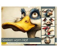 Seelen vom Hof. Bauernhoftiere als Charakterporträts (Wandkalender 2027 DIN A3 q