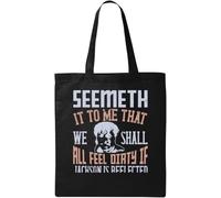 Seemeth it to me That We Shall Feel Dirty if Jackson is reelected Borsa tote in cotone ecologico naturale nero, Nero , Taglia unica