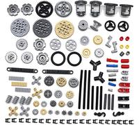 SEEMEY Set di 118 pezzi di ingranaggi e assi compatibili con le parti Lego Technic, fai da te moc Gears chain lnks Pins Axles Differential Assortment Pack (colore casuale)
