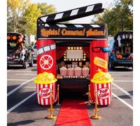 Seenelling Tronco gonfiabile di tema del cinema di 5.9FT o decorazioni | LED illuminato fa esplodere il cinema all'aperto cortile decorazione del partito per tronco garage forniture per feste di