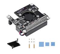 SeenGreat Per Raspberry Pi 5 POE HAT with OLED Display and Cooling Fan Power Over Ethernet HAT for Pi 5 Fits Raspberry Pi 5 Official Case