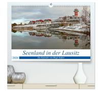 Seenland in der Lausitz (hochwertiger Premium Wandkalender 2026 DIN A2 quer), Kunstdruck in Hochglanz: Rund um Senftenberg entsteht Europas größte künstliche Seenlandschaft