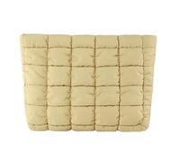 SEEOR Borsa da trucco pieghettata in nylon alla moda per articoli da toeletta da donna sacchetti cosmetici per spostamenti quotidiani e viaggi, Giallo, as the pic show