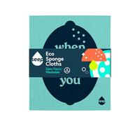 SEEP Strofinacci da cucina svedesi per la pulizia - Spugna riutilizzabile ultra assorbente - Spugne ecologiche biodegradabili compostabili in cellulosa (1 confezione - 4 panni)