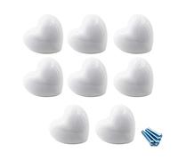 Figura sveglia del cuore Bianco Armadio in ceramica maniglie cassetto tira manopole armadio manopole per cucina manopole camerette Armadi giocattolo ripostiglio box libreria 8PCS