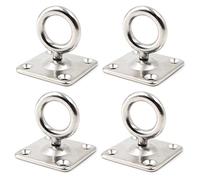 SeeRaphee Gancio girevole M6 per montaggio a soffitto, resistente, in acciaio inox 304, per yoga, altalena, barca, sartiame marino (4 pezzi)