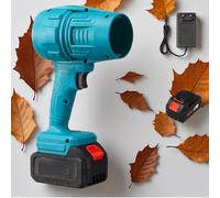 Seese Cordless Leaf Blower, Three Adjustable Wind Speeds Powerful Handheld Blower, Powerful Turbo Jet Blower with Battery and Charger, for Patio Cleaning, Blowing Leaves, Lawn (Blue,No boxes)