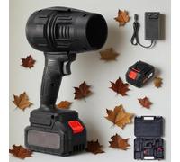Seese Cordless Leaf Blower, Three Adjustable Wind Speeds Powerful Handheld Blower, Powerful Turbo Jet Blower with Battery and Charger, for Patio Cleaning, Blowing Leaves, Lawn (Black,One battery)