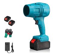 Seese Pro Blower, Seese Cordless Leaf Blower Handheld, Super Power Air Duster, Adjustable Speed, for Patio Cleaning, Lawn Care, Car Cleaning, Blowing Leaves and Dust (Blue,Two batteries)