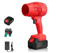Seese Pro Blower, Seese Cordless Leaf Blower Handheld, Super Power Air Duster, Adjustable Speed, for Patio Cleaning, Lawn Care, Car Cleaning, Blowing Leaves and Dust (Red,One battery)
