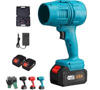 Seese Pro Blower, Seese Pro Cordless Leaf Blower, Storm Industries Jet Blower, Speed Violent Turbofan Blowers Air Compressed Duster, Leaf Blowers (Blue 2 batteries)