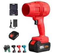Seese Pro Blower, Seese Pro Cordless Leaf Blower, Storm Industries Jet Blower, Speed Violent Turbofan Blowers Air Compressed Duster, Leaf Blowers (Red 1 battery)