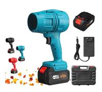 Seese Pro Blower, Soffiatore Elettrico Turbo ad Alta Potenza con Batteria e Caricatore, per Pulizia Auto e Giardino, Rimozione Polvere da Esterno (Blu - una batteria)