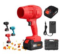 Seese Pro Blower, Soffiatore Elettrico Turbo ad Alta Potenza con Batteria e Caricatore, per Pulizia Auto e Giardino, Rimozione Polvere da Esterno (Rosso - una batteria)