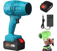 Seese Pro Soffiatore Elettrico Senza Fili - Soffiatore Aspirapolvere 2 in 1 Portatile, 35000 RPM Ultra Potente, 40 Minuti Autonomia, Leggero per Giardino, Cortile, Foglie, Prato (Blue,1 Battery)