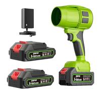 Seese Pro - Soffiatore Ultraleggero E Ultrapotente, Soffiatore Elettrico for Foglie Senza Fili Portatile, D'aria Turbo Super Potente Senza Fili(Green,2 Battery)