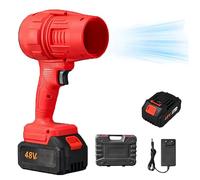 Seese, soffiatore per foglie senza fili, Turbo Jet, leggero, super potente, portatile, per esterni, per la pulizia di cortili, patio, auto (rosso)