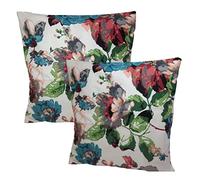 SeeSee Federe Cuscini Divano Made in Italy Set con 2 Federe Copricuscini Cotone Impermeabili Antimacchia con Cerniera Invisibile - 40 x 40 cm - Fantasia Floreale