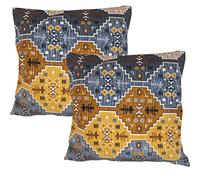 SeeSee Federe Cuscini Divano Made in Italy Set con 2 Federe Copricuscini Cotone Impermeabili Antimacchia con Cerniera Invisibile (Divano 40_x_40_cm. ottagono)