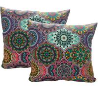 SeeSee Federe Cuscini Divano Made in Italy Set con 2 Federe Copricuscini Cotone Impermeabili Antimacchia con Cerniera Invisibile - 40 x 40 cm - Fantasia Mandala