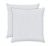 SeeSee Federe Cuscini Divano Made in Italy Set con 2 Federe Copricuscini Cotone Impermeabili Antimacchia con Cerniera Invisibile - 40 x 40 cm - Bianco