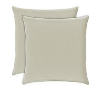 SeeSee Federe Cuscini Divano Made in Italy Set con 2 Federe Copricuscini Cotone Impermeabili Antimacchia con Cerniera Invisibile - 40 x 40 cm - Tortora
