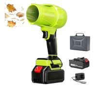 Seesepro Blower,Cordless Leaf Blower Handheld with 2600 Mah Battery And Charger,1kg Thrust 40 Minutes Runtime,Light And Powerful for Car, Patio, Garage (Green)