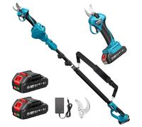 SEESII Forbici Potatura Elettriche, 2 in 1 Seesii 33mm Forbice Elettrica con Asta Telescopica, Portata Massima fino a 4,57m, 2x2.0Ah Batterie, Cesoie Potatura Elettriche per Jardinage