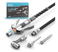 Seesii Kit di Accessori per Ingrassatore, Comprensivo di Testina Ingrassatore Professionale, Adattatore a 90 Gradi, Tubo Flessibile da 30 cm e 2 Puntali per Un Facile Lubrificazione, GR04P