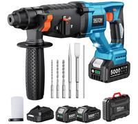 Seesii Martello Perforatore Batteria 850W, Kit 2 Batterie, SDS-Plus, 3-in-1