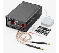 SEESII Saldatore a Punti a Doppio Impulso per Batterie: Saldatrice Senza fili 9600mAh con Indicatore Tensione in Tempo Reale, Livelli Regolabili, per Riparazione e Montaggio di Pacchi Batteria
