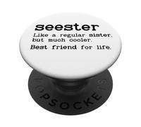 Seester Definition Funny Sister Big Sister Best Friend Sis PopSockets PopGrip Adesivo