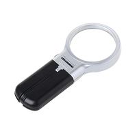 Seeyouagan - Lente d'ingrandimento portatile da tavolo, pieghevole, 3 volte con luci LED, lente di ingrandimento multifunzione, per lettura, gioielli, riparazioni elettroniche